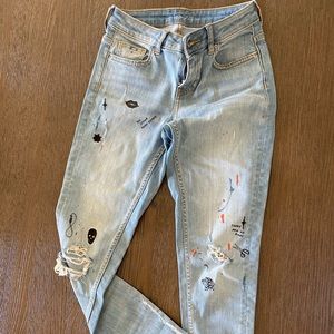 Distressed Zara jeans